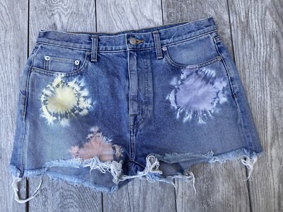 John Elliott high waisted cut off denim shorts size 28
