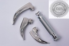 NEW Laryngoscope Set with 3 Macintosh Blades and 1 Handle + 3 REPLACEMENT BULBS