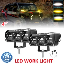 2PCS 4inch 800W LED Work Lights Bar Spot Pods Fog Lamp Offroad Driving Truck UTV