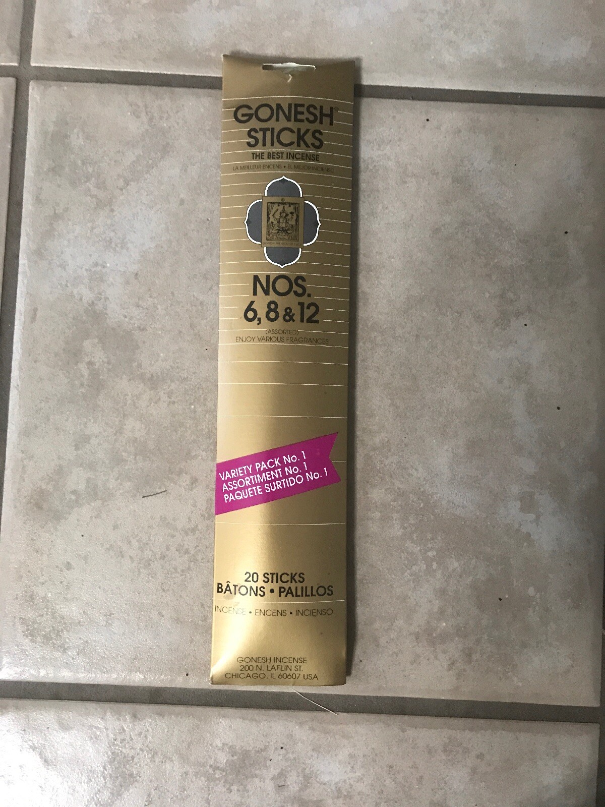 Gonesh Incense Sticks Variety Pack 1 Includes 6 8 12 sticks For Sale Online