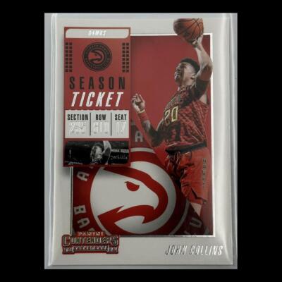 John Collins #12 2018 Panini Contenders Season Ticket Premium Atlanta Hawks NM