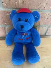 NOLAN RYAN 1999 EXPRESS TO COOPERSTOWN BEAN BEAR 638 Blue FLASH COLLECTION nwt