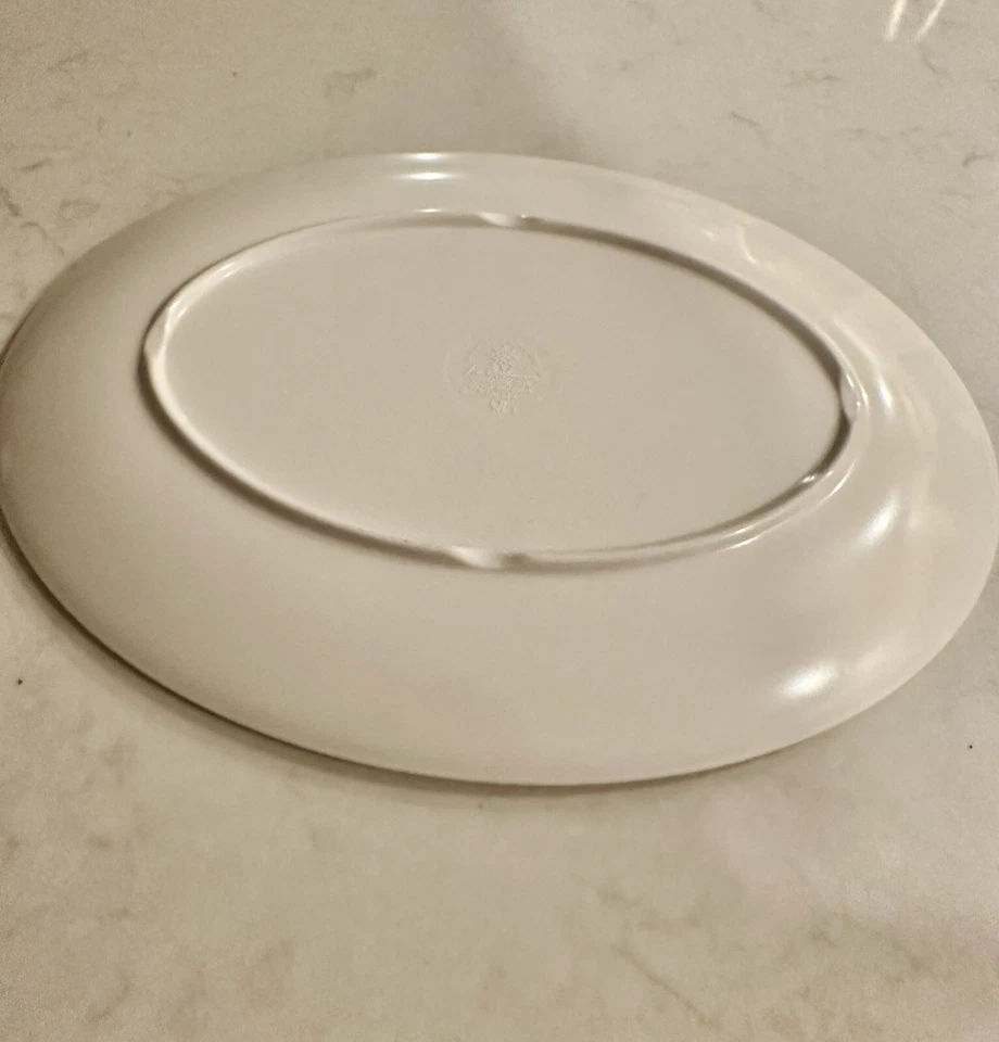 Plato para servir vintage Le Cadeaux melamina amarillo azul claro 12” x 9” raro Foto 4 de 4