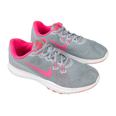Nike Womens Flex Trainer 7 Athletic Shoes Gray 898479-006 Trainers Mesh 6.5M