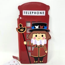 New Disney Parks It's a Small World Beefeater Zip Case UK Telephone Booth A25EFM