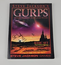 *AUTOGRAPH*  Steve Jackson GURPS Basic Set Th...