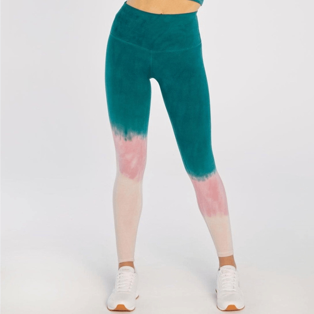 WILDFOX High Waisted Riley 7/8 Leggings In Waterm… - image 1