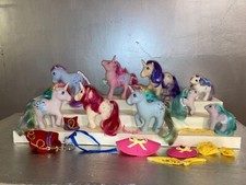 My Little Pony MLP G1 lot of 9 ponies including baby ponies accessories LOT A