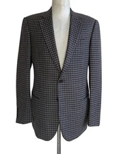 Giorgio Armani Italy Check Wool ‘Giorgio’ Sport Coat, SZ 40 R