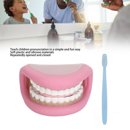 Kids Mouth Hand Puppet 28 Teeth Tongue Mouth Puppet With Toothbrush - Photo 12/22