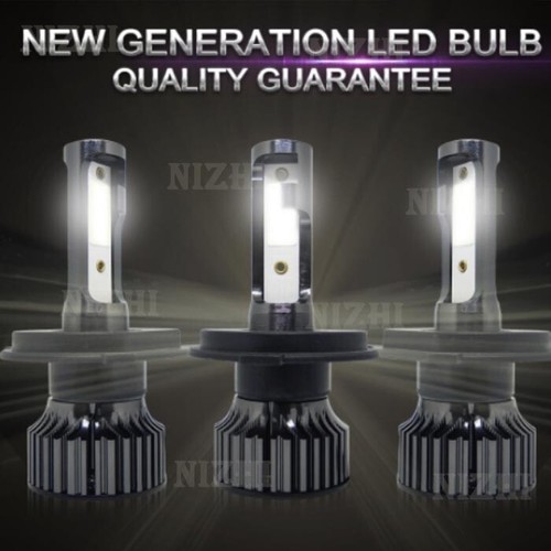 Couple Led Car Lamps Headlight Bulbs H4 110W 24000 LM 6000K White Xenon - Picture 7 of 12