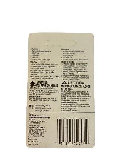 Interruptor de palanca de metal de alta resistencia 3M - 35 amperios/12 voltios CC - 03890NA0 Foto 3 de 3