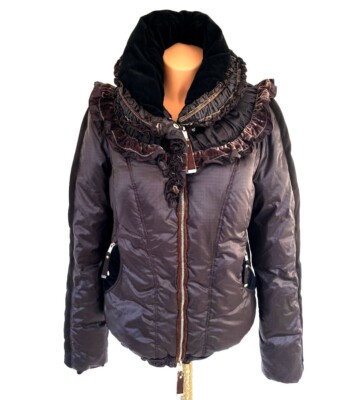 Veste En Cuir High Use By Claire Campbell - Taille 38, Marron, Neuf Avec étiquettes | Fabrication Turquie