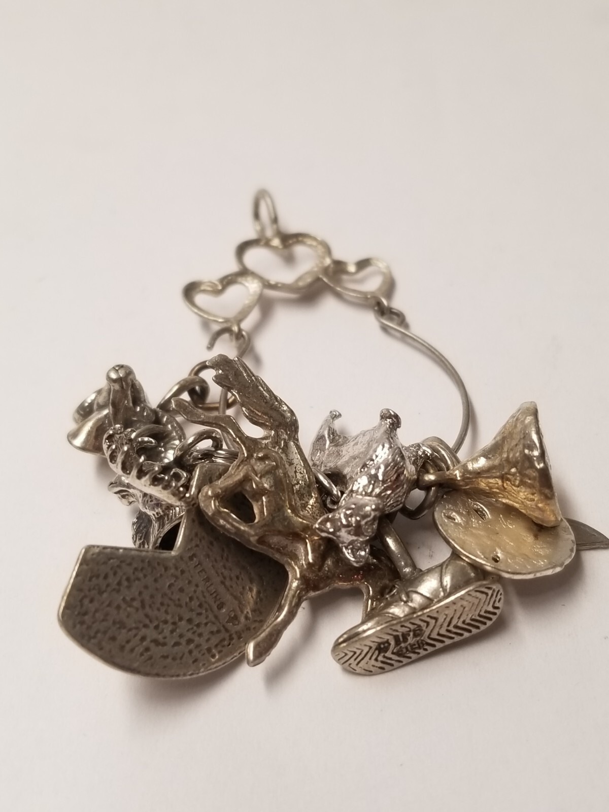 Handmade Solid Sterling Silver Multi Charms Penda… - image 4