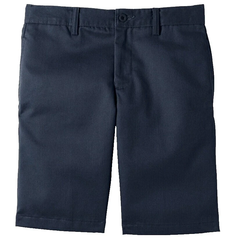 Lands 'End uniformes de Mezcla de Algodón Pantalones Cortos para Niños