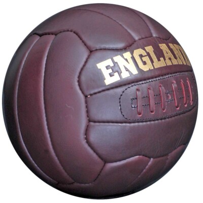 New Vintage Leather Hand Stitched England 18-Panel Football