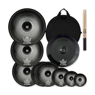 Low Volume Cymbal Pack, Silent Cymbals, Quiet Cymbals Set for Drummer Practic...