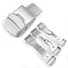 New Stainless Steel Butterfly Deployment Clasp Buckle Bracelet Watch Band Strap