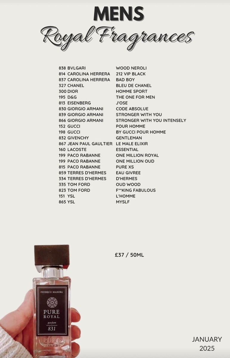 Mahora Pure Fm Perfume Smells Like List Fm Pure Royal Perfume Fm