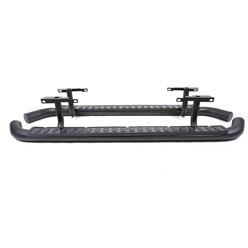 Side Steps For Land Rover Defender 110 Tubular All Black Fire & Ice Style 03-16 - Image 4 of 4