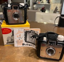 3 Brownie cameras, 1 Bullet new in box, 1 bullet used and Baby Brownie