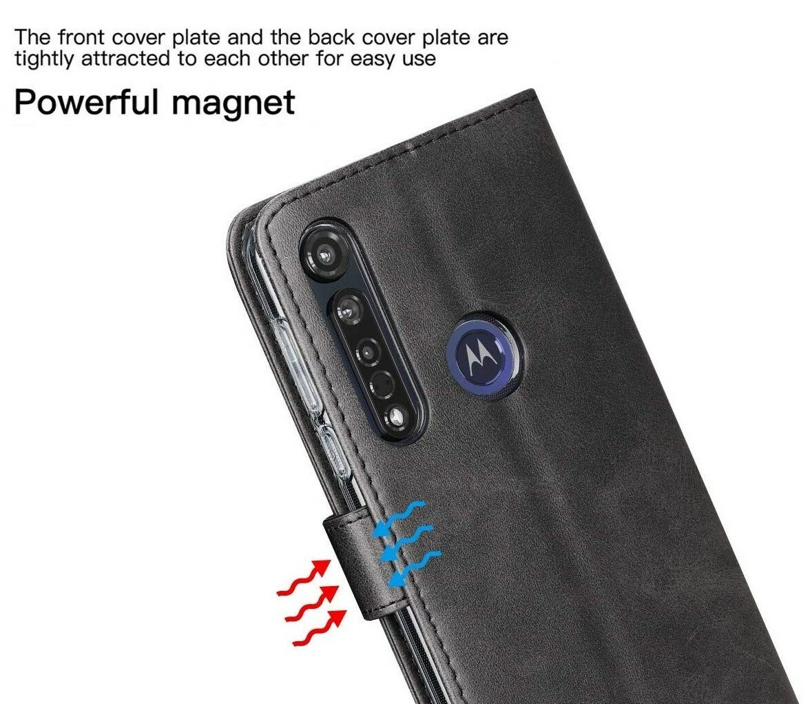 Per Motorola Moto E7 Portafoglio Custodia, Pelle Flip Stand - Foto 4