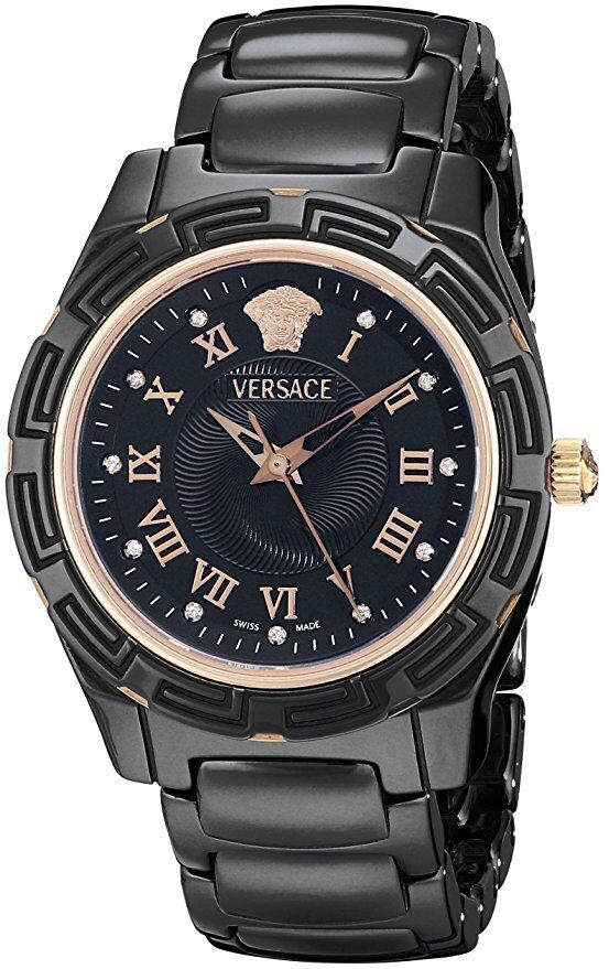 Versace+DV+One+Black+Dial+Black+Ceramic+Ladies+Watch+63qcp9d009+