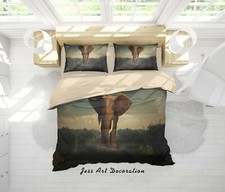 3D Elephant Quilt Cover Set Duvet Cover Bedding Pillowcases