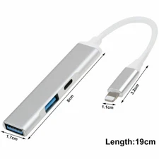 OTG Adapter Charging Cable pop-up for iPhone Lightning to Keyboard 2 USB Female