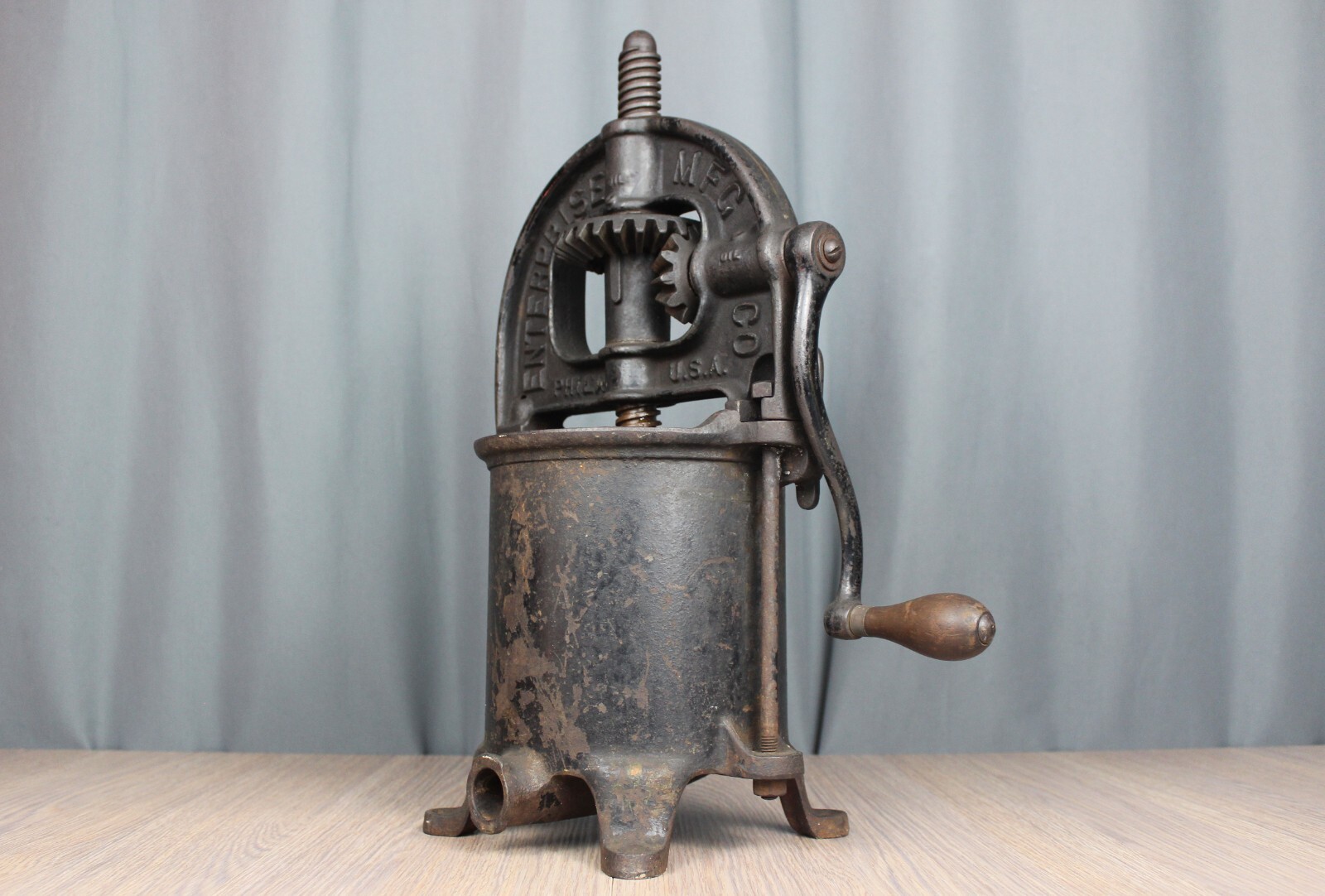 Antique Enterprise 2070 sausage stuffer, fruit wine press, cast iron eBay