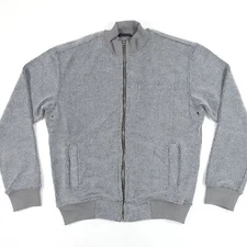 ATM ANTHONY THOMAS MELILLO SMALL AM4871-EAM FLEECE ZIP GRAY JACKET SWEATER MENS