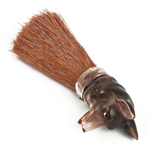 Vintage Porcelain German Shepherd Dog Head Decorative Clothing Brush - Picture 3 of 4