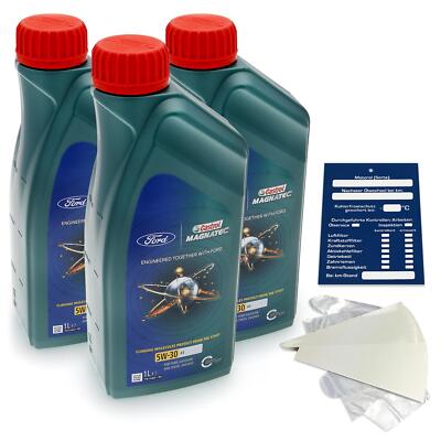 3 Liter org. Ford Castrol Magnatec Prof. A5 5W30 Motoröl 15533B 15534F SET