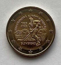 SLOVAKIA 2 Euro commemorative coin 2025 - First Ice Hockey European Championship