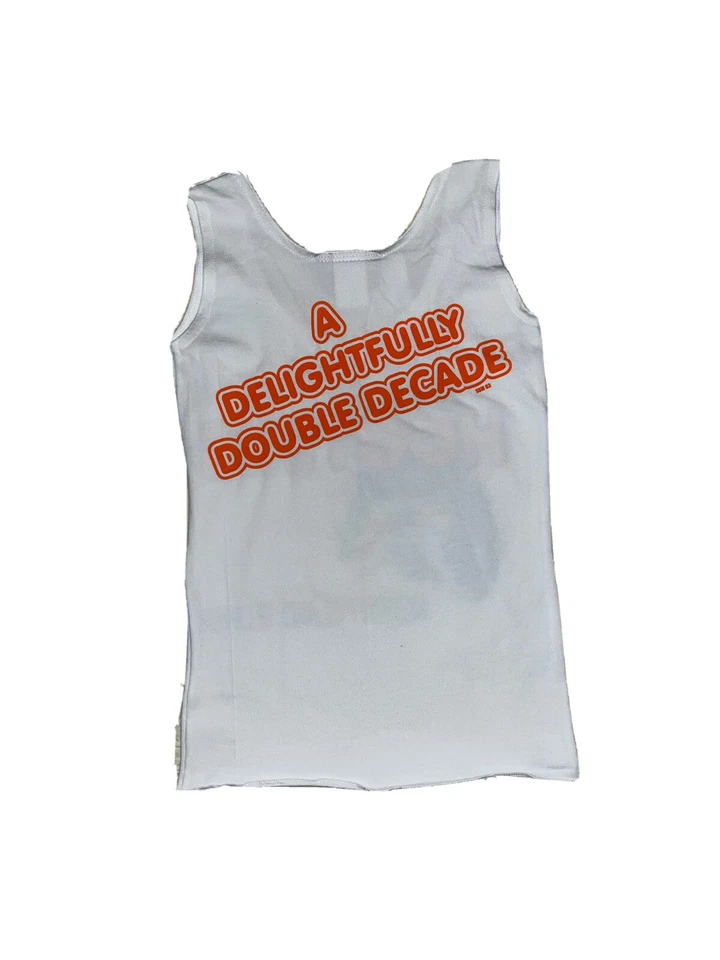 Camiseta sin mangas de lycra uniforme de niña Hooters vintage de los años 90 - talla XS - nueva con etiquetas FL Foto 2 de 4