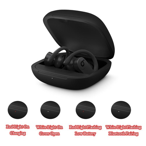 Black USB Charging Box Hard Case For Beats Powerbeats Pro Wireless Bluetooth - Picture 3 of 19