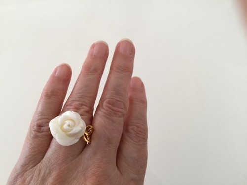 CHRISTIAN DIOR “PRE-CATELAN” WHITE ROSE” RING” US6 - Picture 6 of 10
