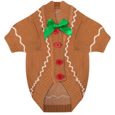 Dog Christmas Sweater Red Plaid Cardigans Small, Medium, Large