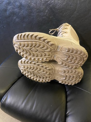 Reebok Mens Desert Tan Suede Tactical Boots Rapid Response RB Side Zip Size 9.5W - Picture 6 of 9