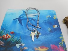 Genuine 1 5/8" Mako Shark Tooth Necklace Beachwear Surf Wear Paracord