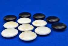 Rare Miyazaki Hyuga Genuine Clam Go Stones 31 Size Hana Mark & Nachi Black Set