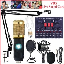 Complete Home Studio Recording Kit Condenser Microphone for Music Podcast Mixer