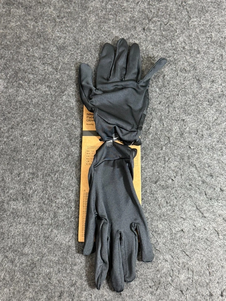 Nike Pacer Liner Lightweight Gloves Dri-Fit Unisex L / XL Running Black / Silver - Image 2 of 3