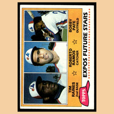 Tim Raines Roberto Ramos Bobby Pate Rookie #479 1981 Topps Montreal Expos Card. rookie card picture