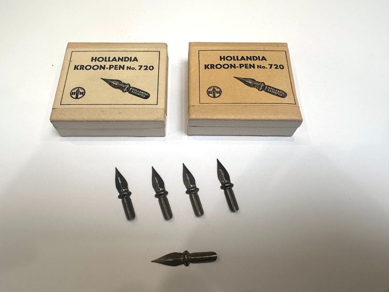 NOS Hollandia Kroon-Pen No. 720 F/EF Dip Pen Nibs - 2 Boxes of 144