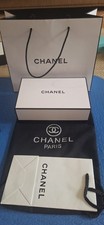 CHANEL EMPTY box . 2 Gift Bags 1 Material Bag Used