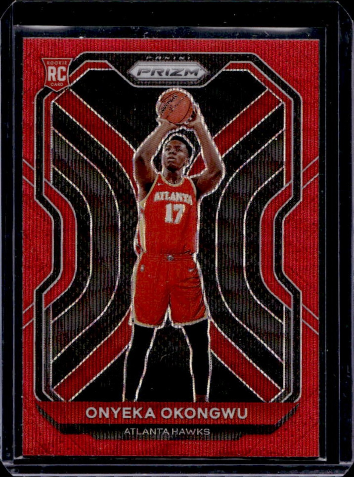 2020-21 Prizm Onyeka Okongwu RC Ruby Wave Prizm #260 Hawks