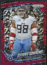 2025 Panini Prizm Jeffrey Simmons Red Prizm Disco No Huddle 62/99