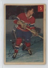 1954-55 Parkhurst Bert Olmstead (Text Back) #5 HOF 1q2