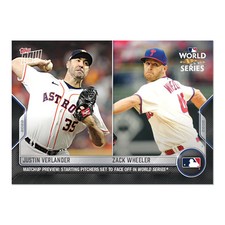 Justin Verlander & Zack Whe... - 2022 MLB Topps Now Card WSM-10 - Print Run: 505